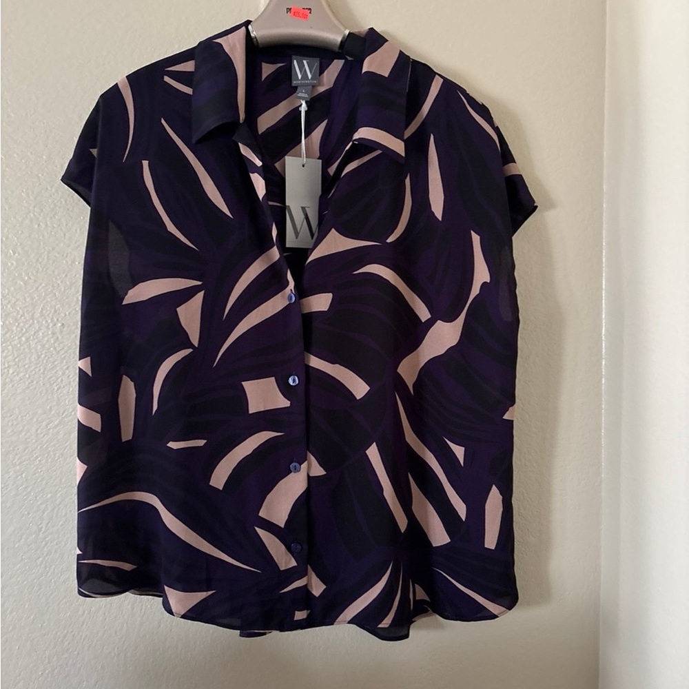 Worthington  and Blush Button Down Shirt new with tag size large